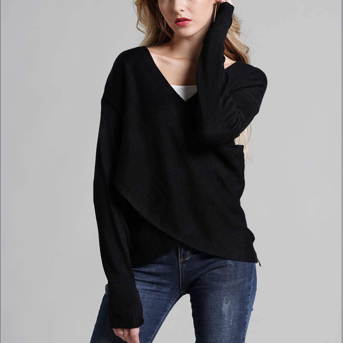 WOMEN'S OL COMMUTER CROSS KNIT SWEATER