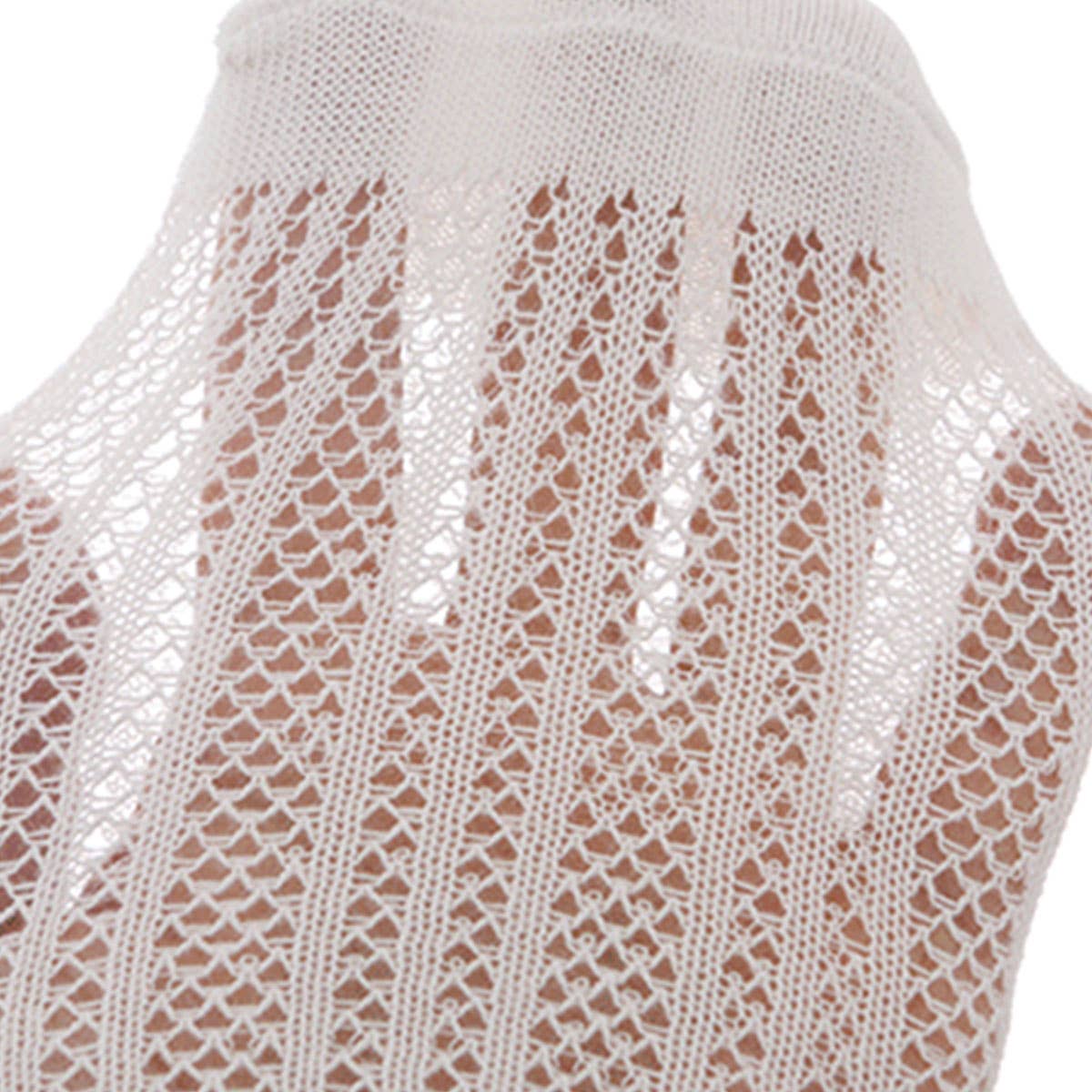 Solid Color Mesh Breathable Womens Ankle Socks_CWMS053