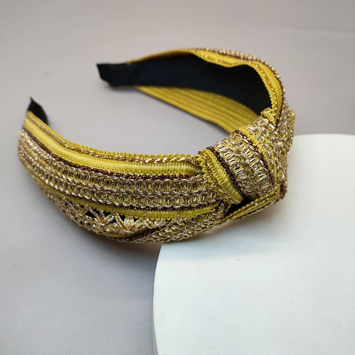 BRAIDED WIDE BAND NON-SLIP BOHEMIAN HEADBAND_CWAHA2603