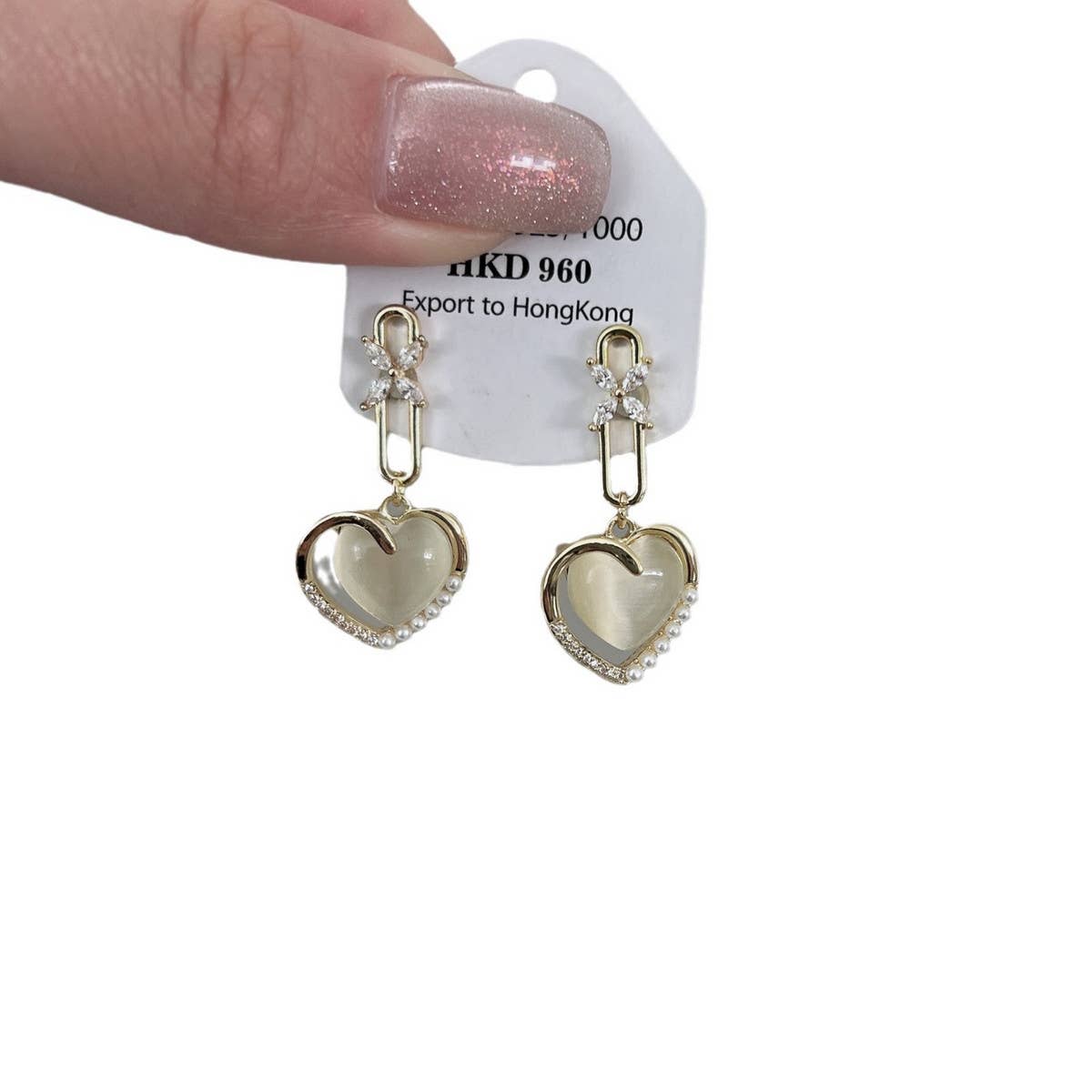 STEREOSCOPIC CAT'S EYE STONE EARRINGS_CWAJE2021