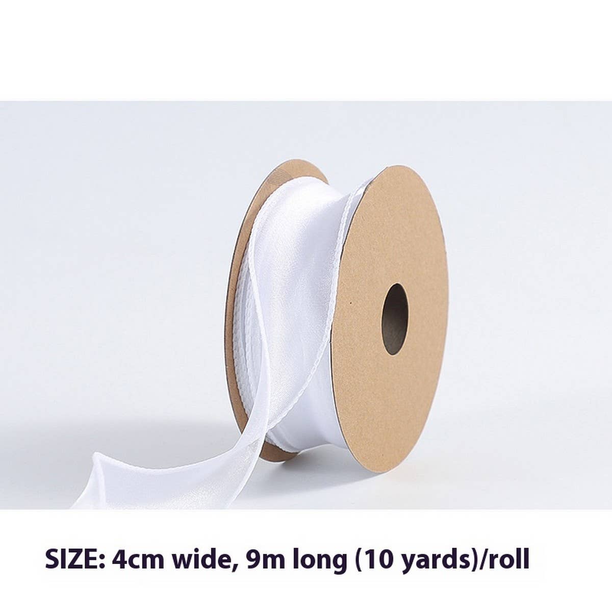 PLAIN FISHTAIL ORGANZA WITH FLORAL BINDINGDIYRIBBON_CWMM5788