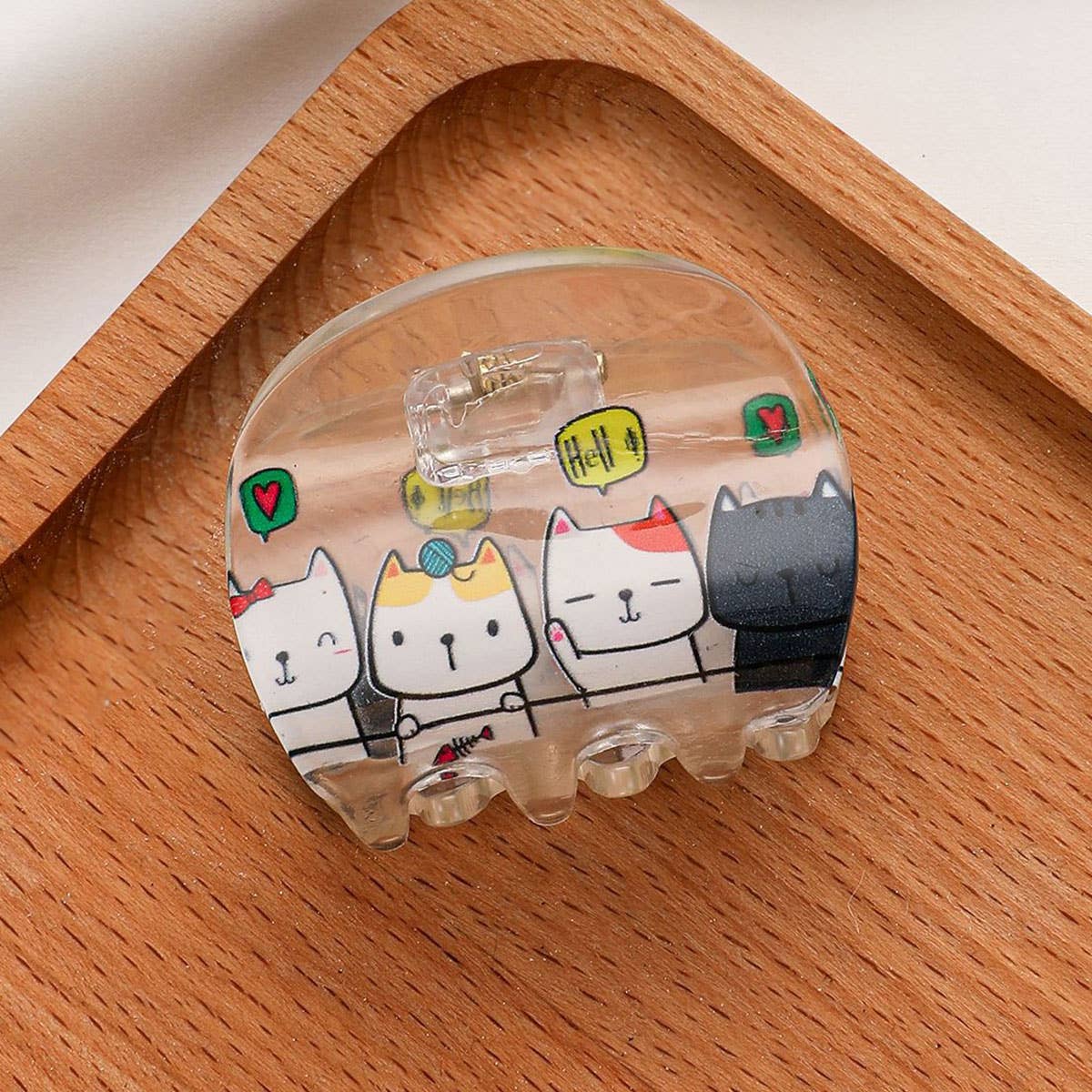 Clear Cat Mini Hair Claw,Cute Clip for Girls_CWAHA0281