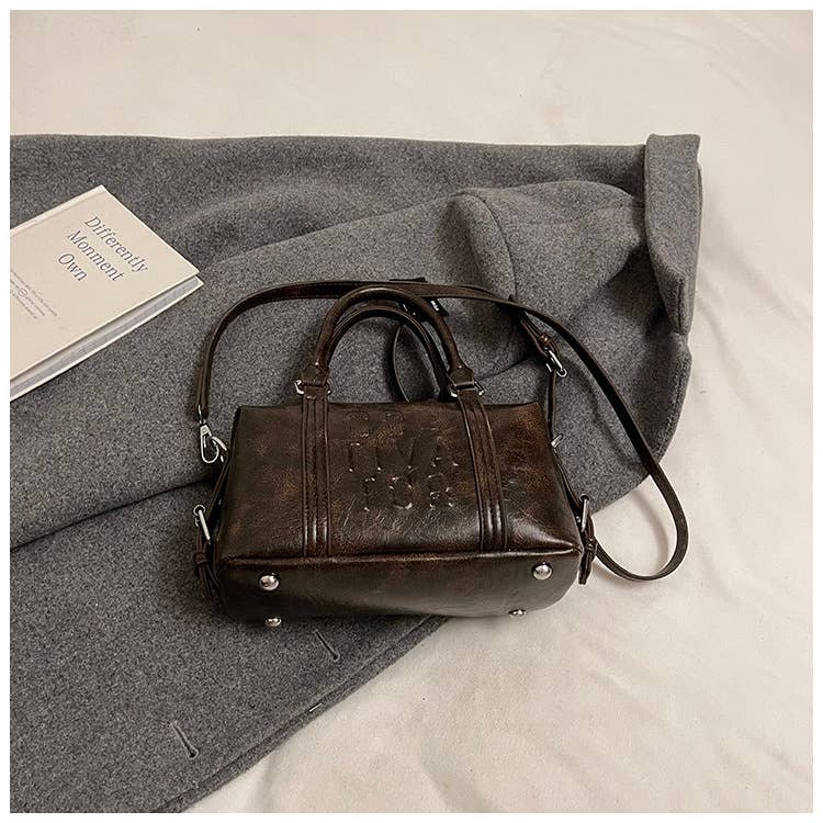 Retro portable Boston pillow bag