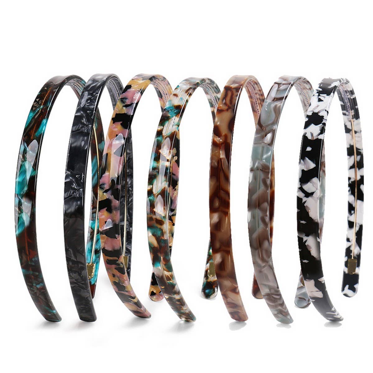 SIMPLE 1CM NARROW ACETATE HAIRBAND HAIRPIN