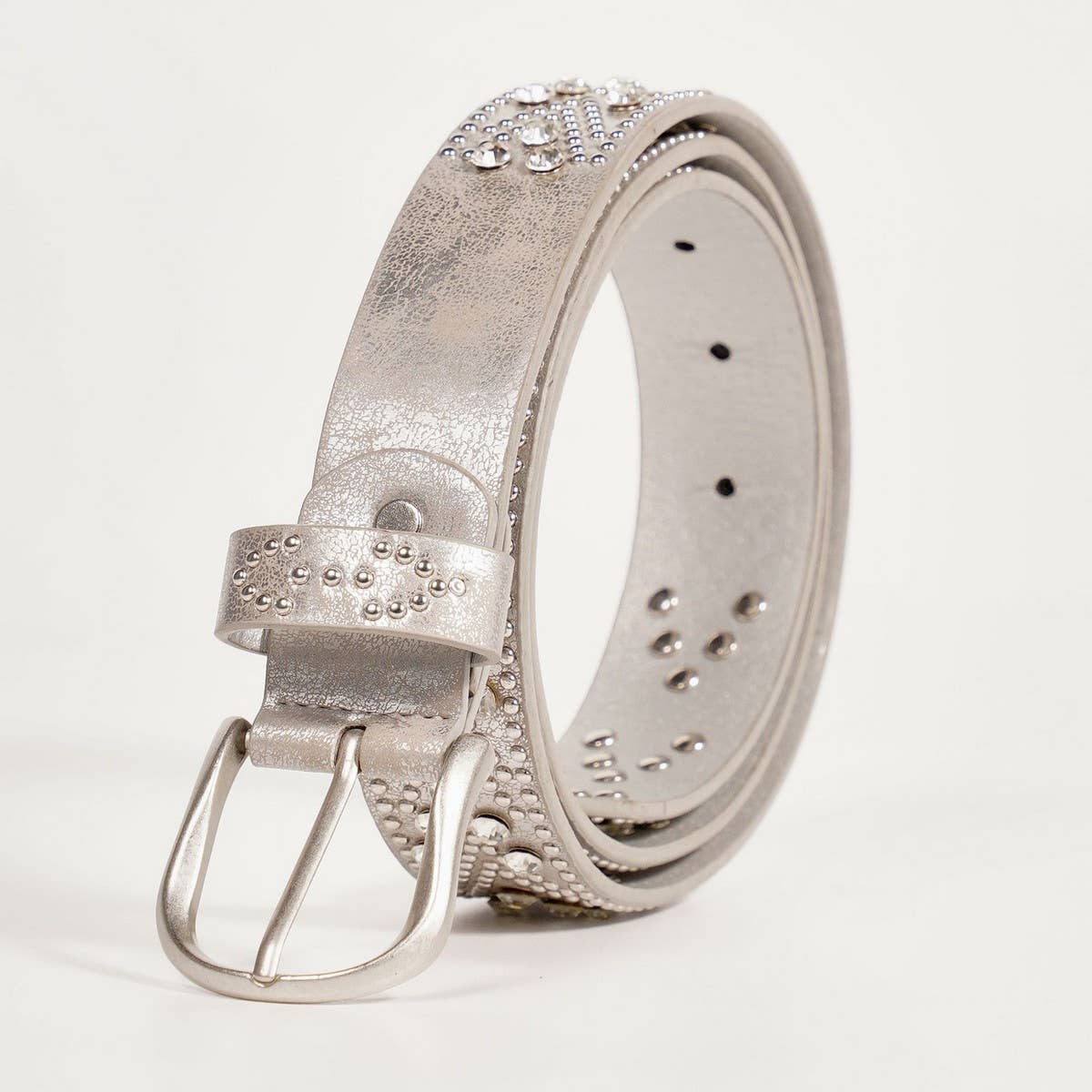 PUNK STREET HEAVY CLAW STUD rhinestone METAL BELT_CWMM3961