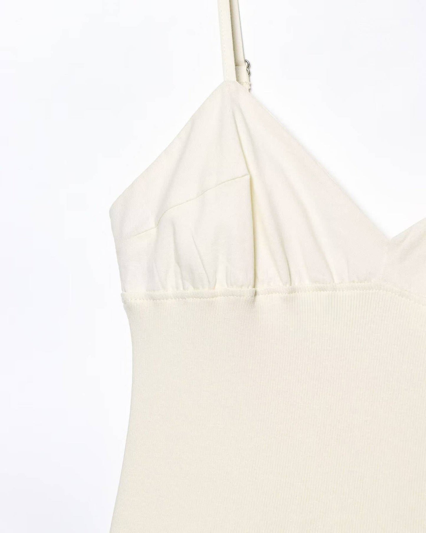 Temperament V-neck halter stitching poplin dress