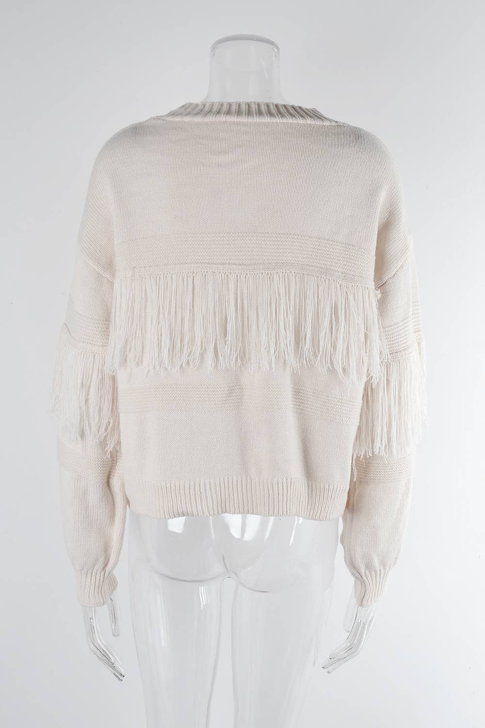 KNIT CARDIGAN FRINGE SWEATER CARDIGAN FOR WOMEN