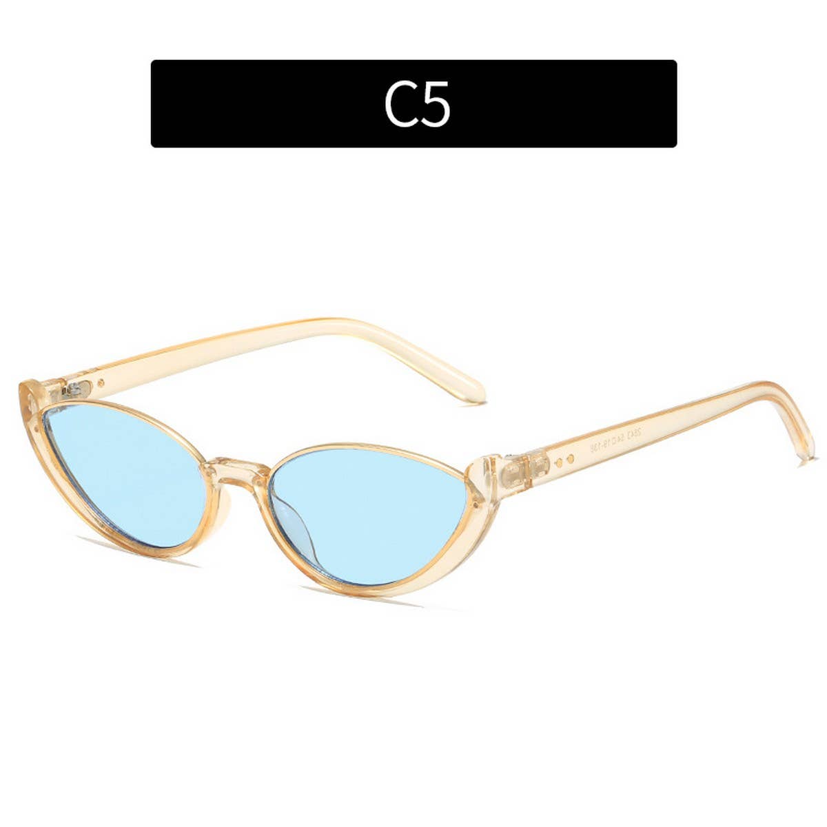 NEW HALF-FRAME CAT-EYE STREET STYLE SUNGLASSES