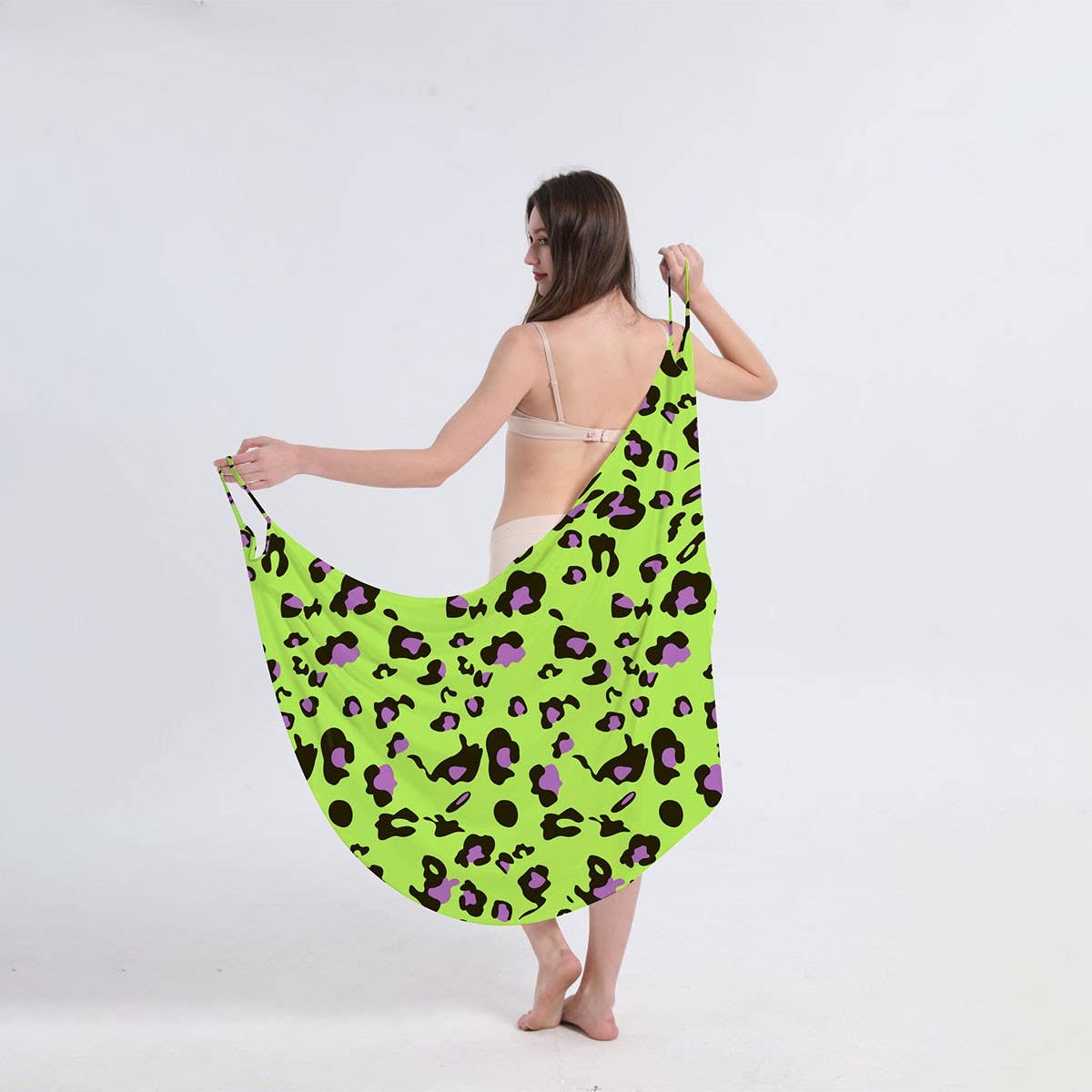 Multi-Color Print Sling Dress,Island Vacation Wear