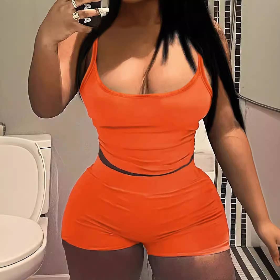 Sexy comfortable camisole short two-piece set