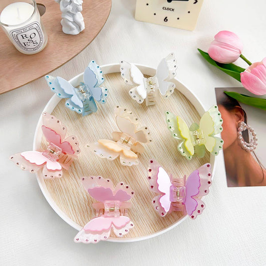 Double Layer Acrylic Butterfly Hair Claw Clip_CWAHA1487
