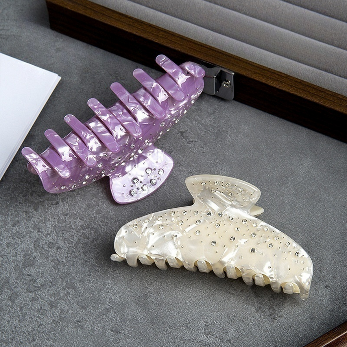 Pink Rhinestone Hair Claw,Elegant INS Luxury Clip_CWAHA2635