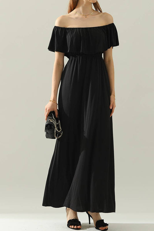 CWDMD541_OFF THE SHOULDER LAYERED MAXI DRESS