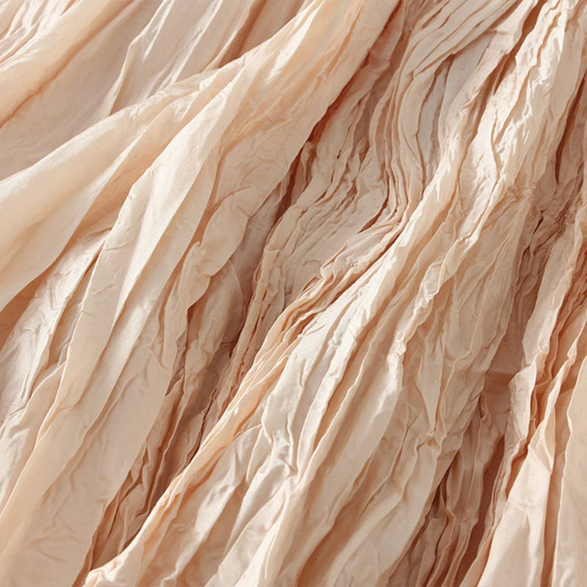 Loose Pleated A-Line Flared Casual Midi Skirt