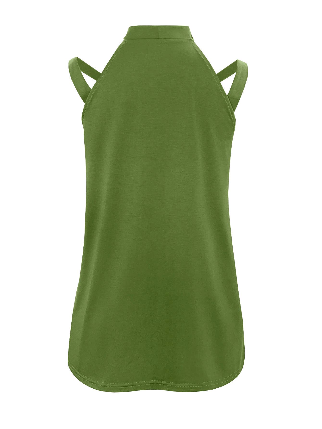 Solid color sleeveless sexy off-the-shoulder top