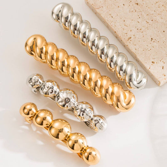 Minimalist Metal Hair Clip for Twisted Styles