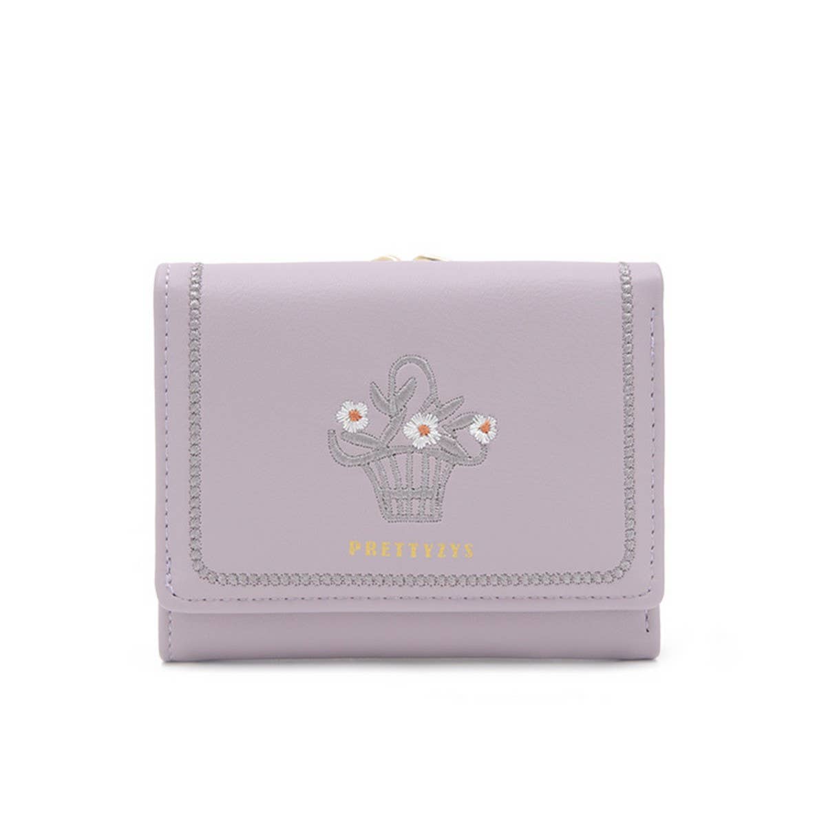 SMALL FRESH AND SWEET EMBROIDERED FLORAL WALLET_CWAB2625