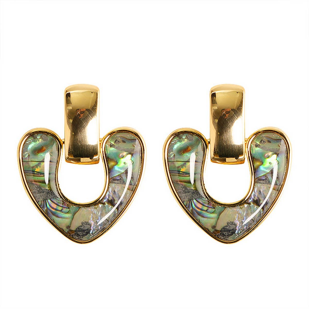 ABALONE SHELL HEART PENDANT EARRINGS_CWMM4302