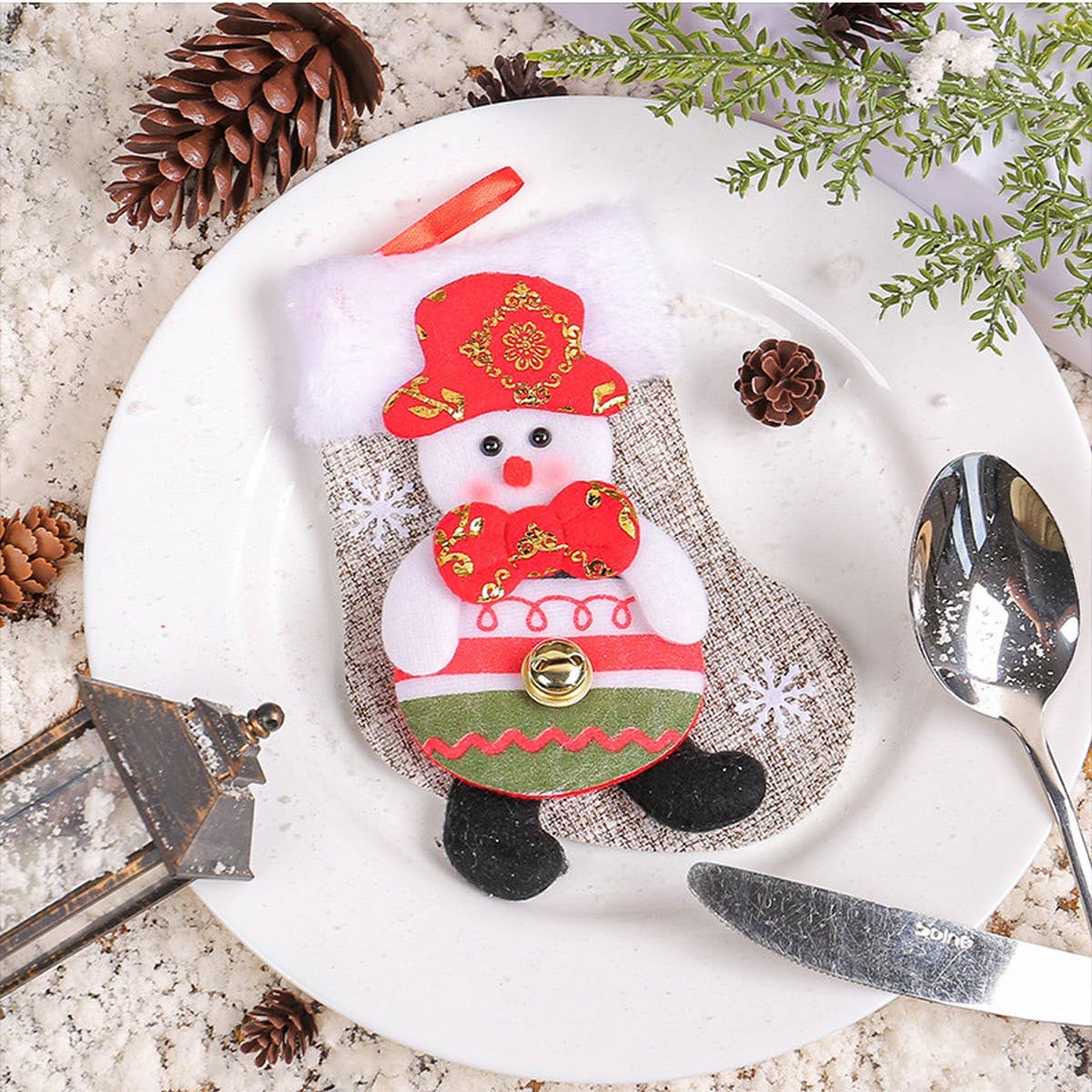 CHRISTMAS CARTOON PLUSH DOLL SOCKS CANDY GIFT BAG