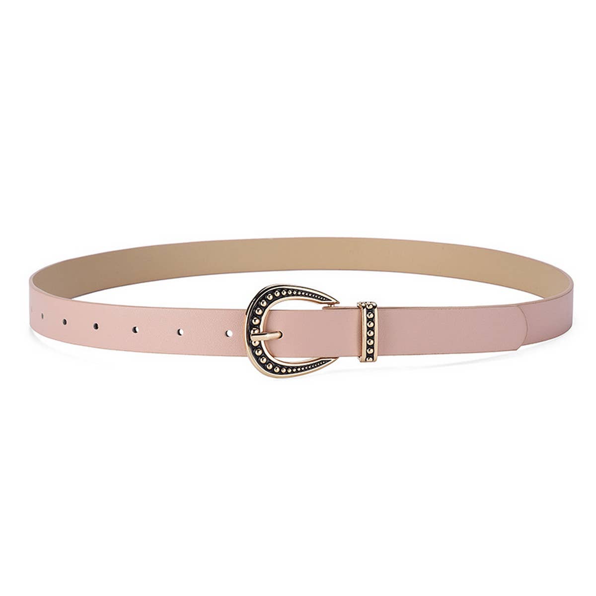 WOMEN SIMPLE SOLID COLOR PIN BUCKLE BELT_CWABE0358