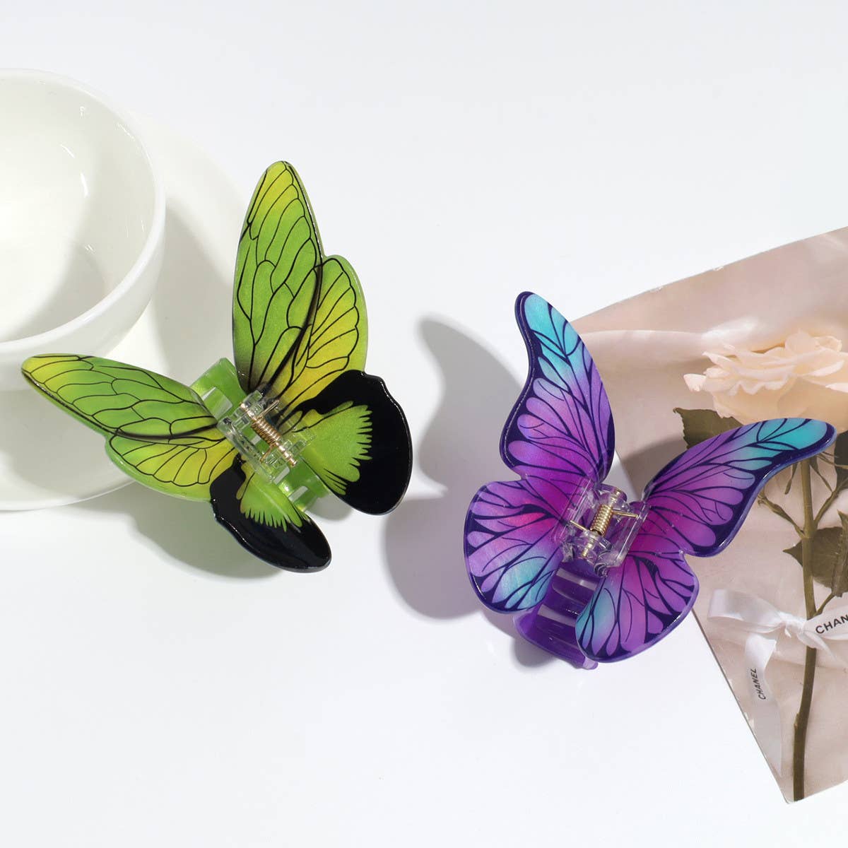 VERSATILE PERSONALIZED GRADIENT BUTTERFLY HAIRPIN