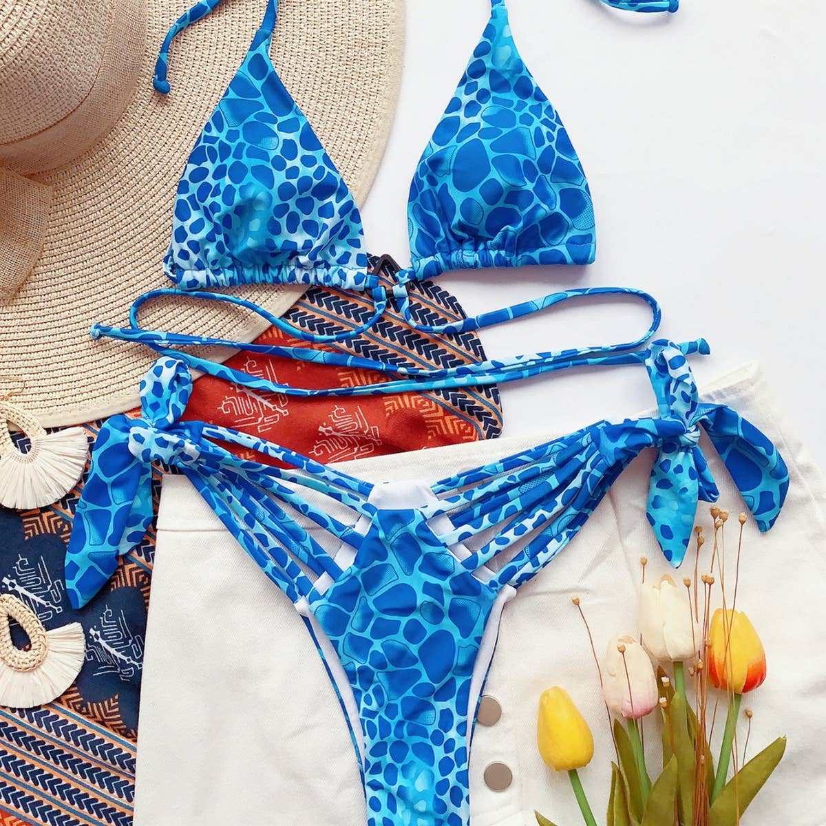 CASUAL LEOPARD PRINT BIKINI SWIMSUIT_CWMW0326