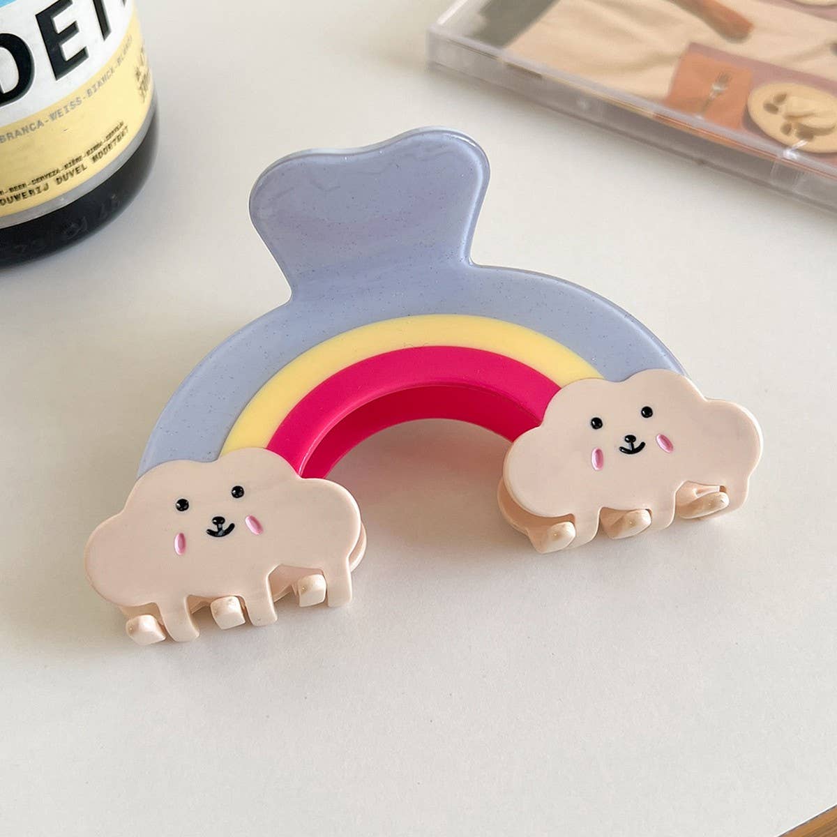 Rainbow Cloud Hair Claw,Colorful Acetate Back Clip_CWAHA6008
