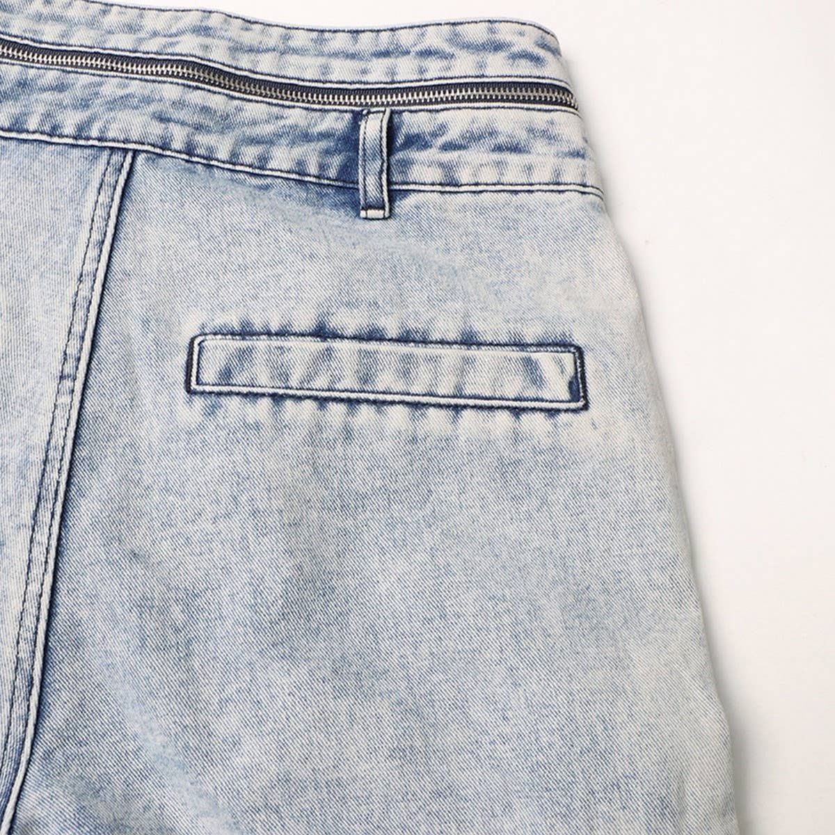 FASHION TRENDY ZIPPER SPLICING MULTI POCKET JEANS_CWJP0195