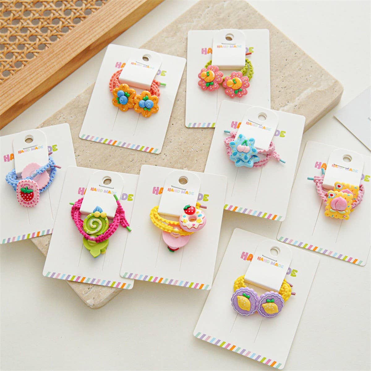 CANDY COLOR CUTE BOW CHILDREN'S HAIR TIES_CWAHA1118