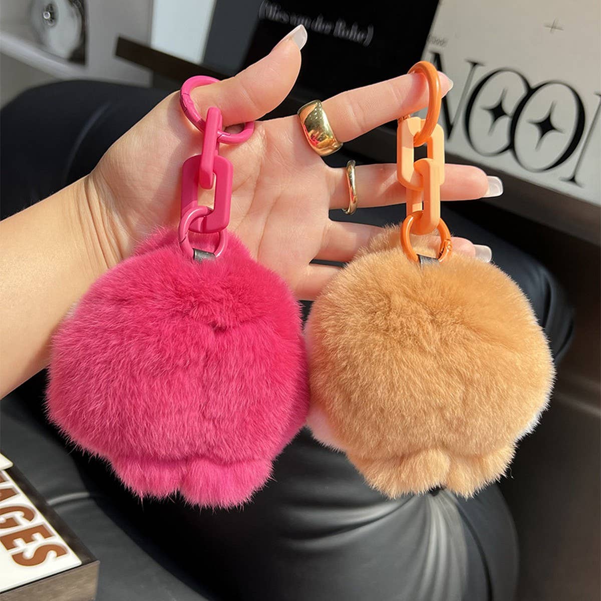 CUTE CORGI DOG BUTT CAR KEYCHAIN BAG PENDANT