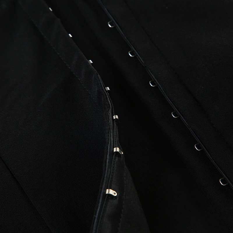 WAIST SLIM-FIT LAPEL COLOR STRIPED SHIRT