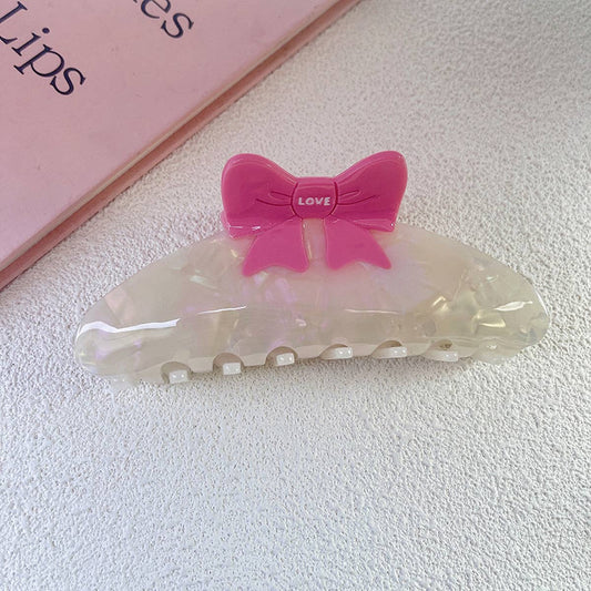 Colorblock Bow Acetate Hair Claw, Sweet Chic Clip_CWAHA1341