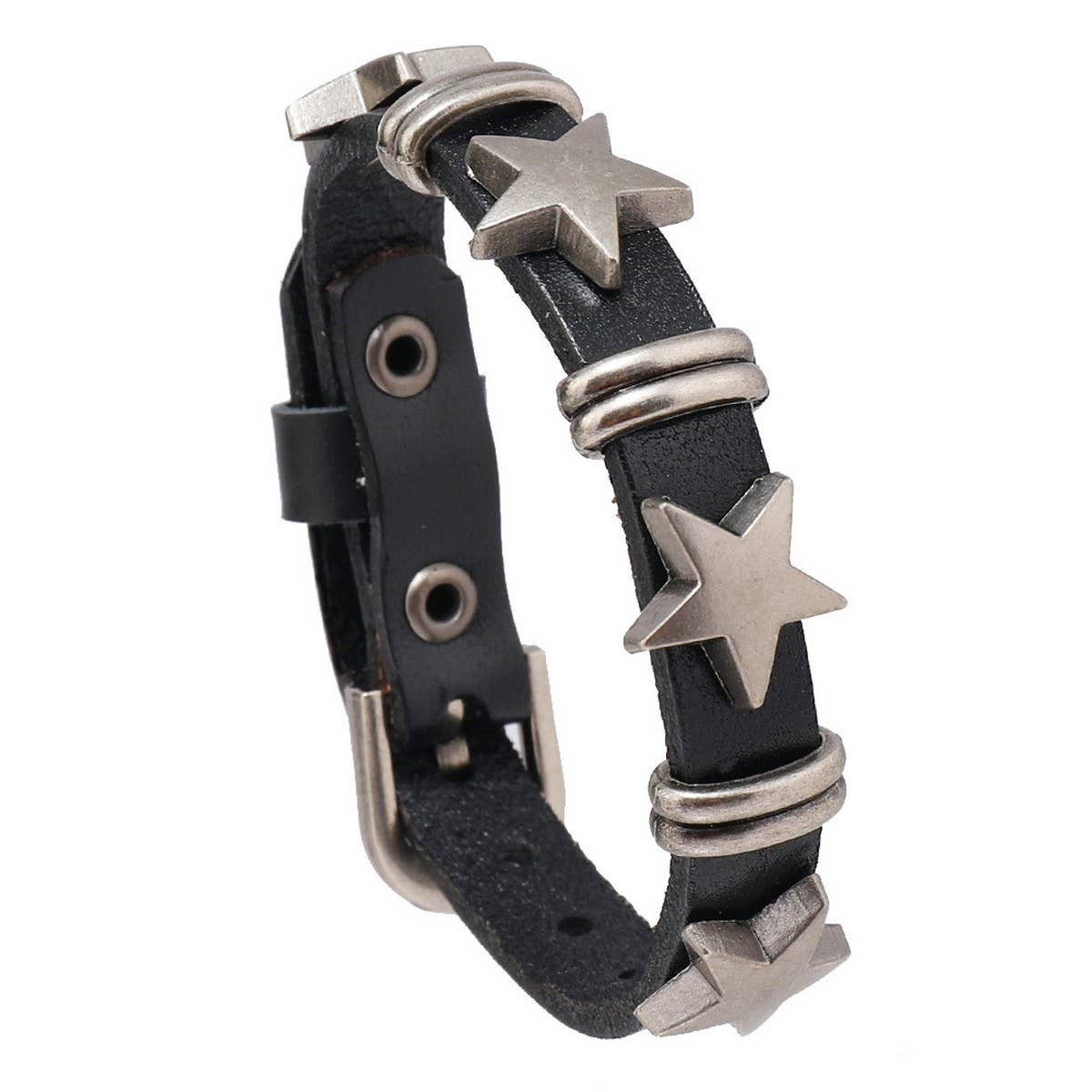 FIVE-POINTED STAR RETRO COWHIDE CREATIVE BRACELET