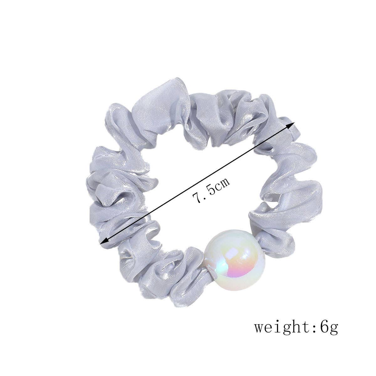 PEARL HIGH ELASTIC PLEATED SOLID COLOR HAIR ROPE_CWAHA2321