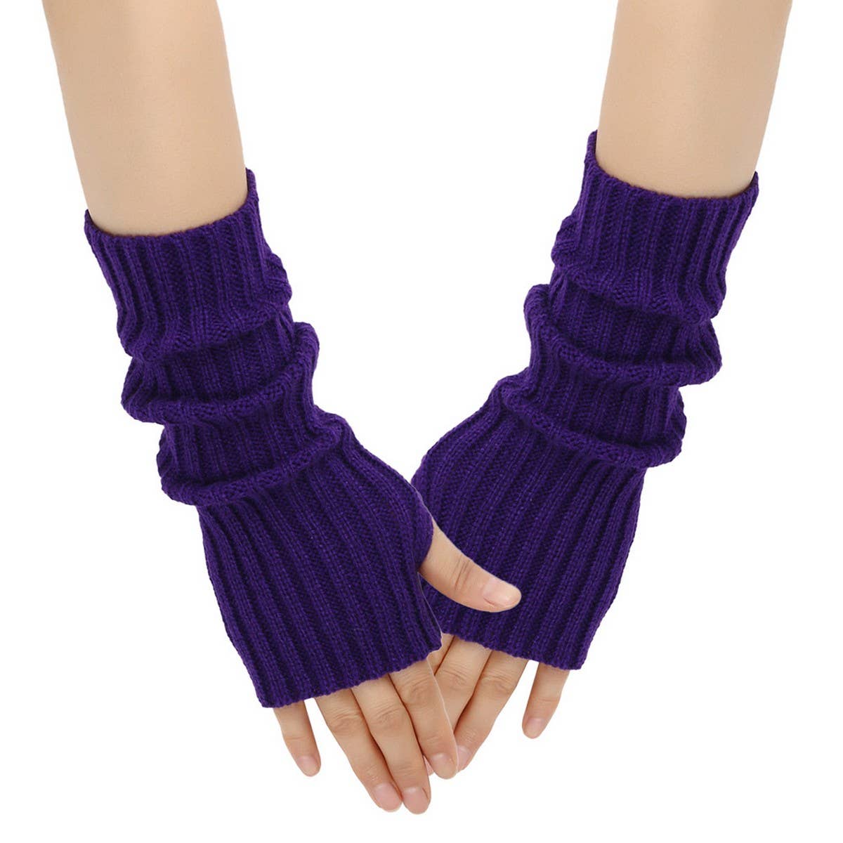 CWMM10077_KNIT FINGERLESS ARM WARMERS WOMEN