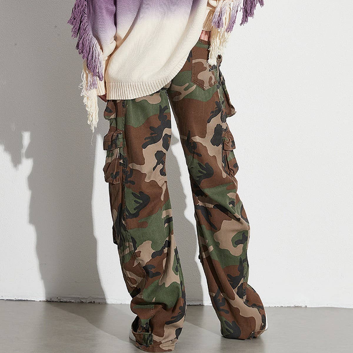 HIP HOP STYLE MULTI POCKET CAMOUFLAGE JEANS