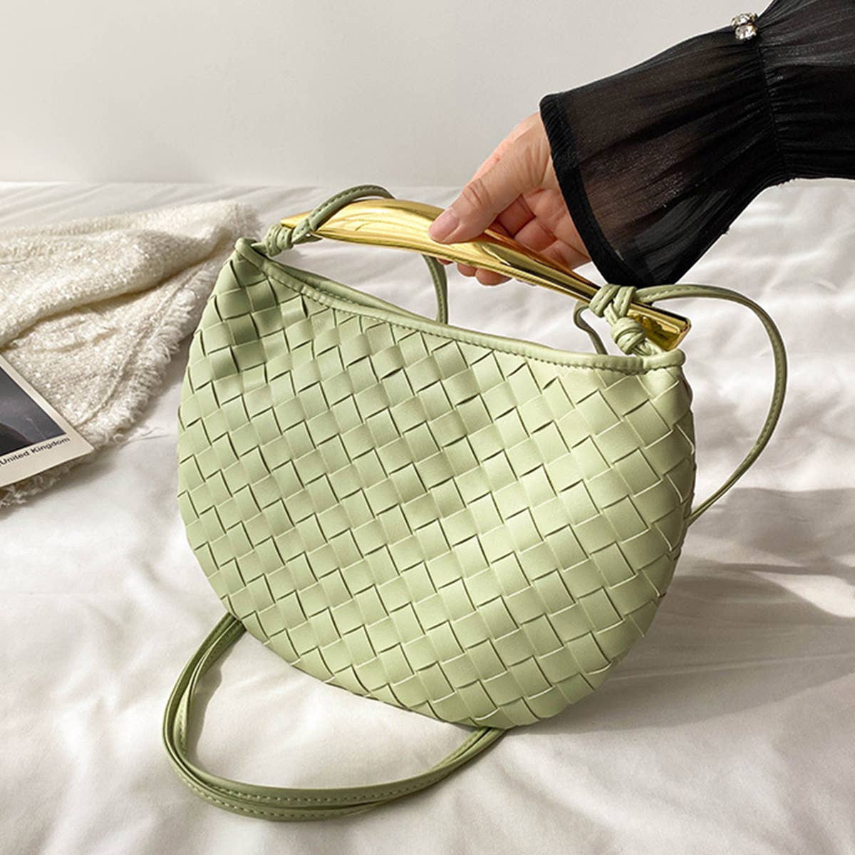 BRAID CROSSBODY BAG SARDINE BAG WOVEN HANDBAG_CWAB1911