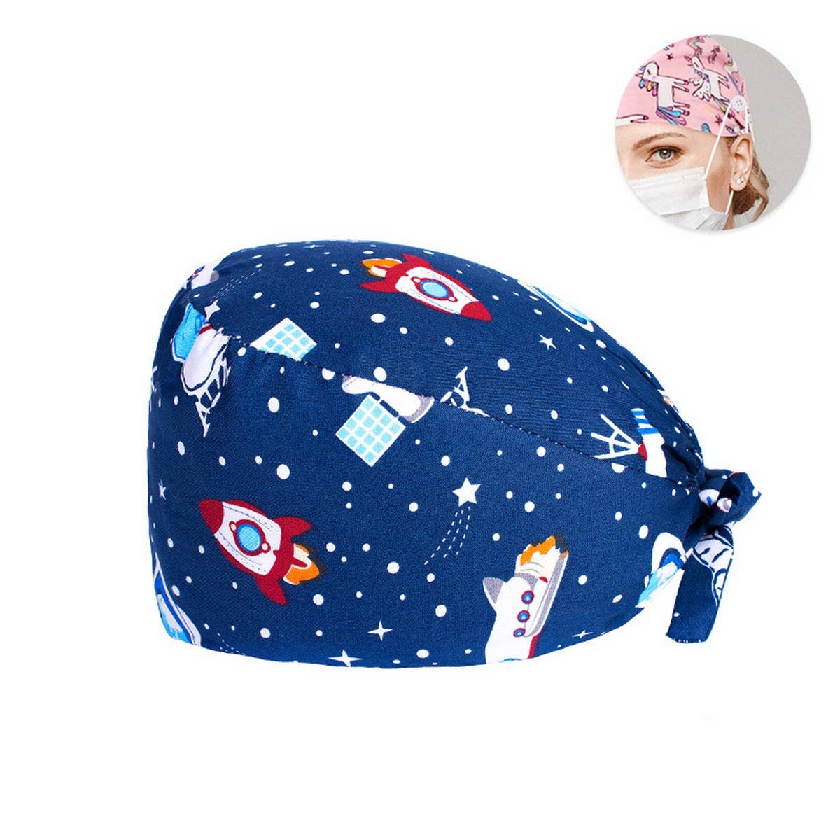 SCRUB CAP PRINTED SURGICAL CAP WORK CAP_CWAH3383
