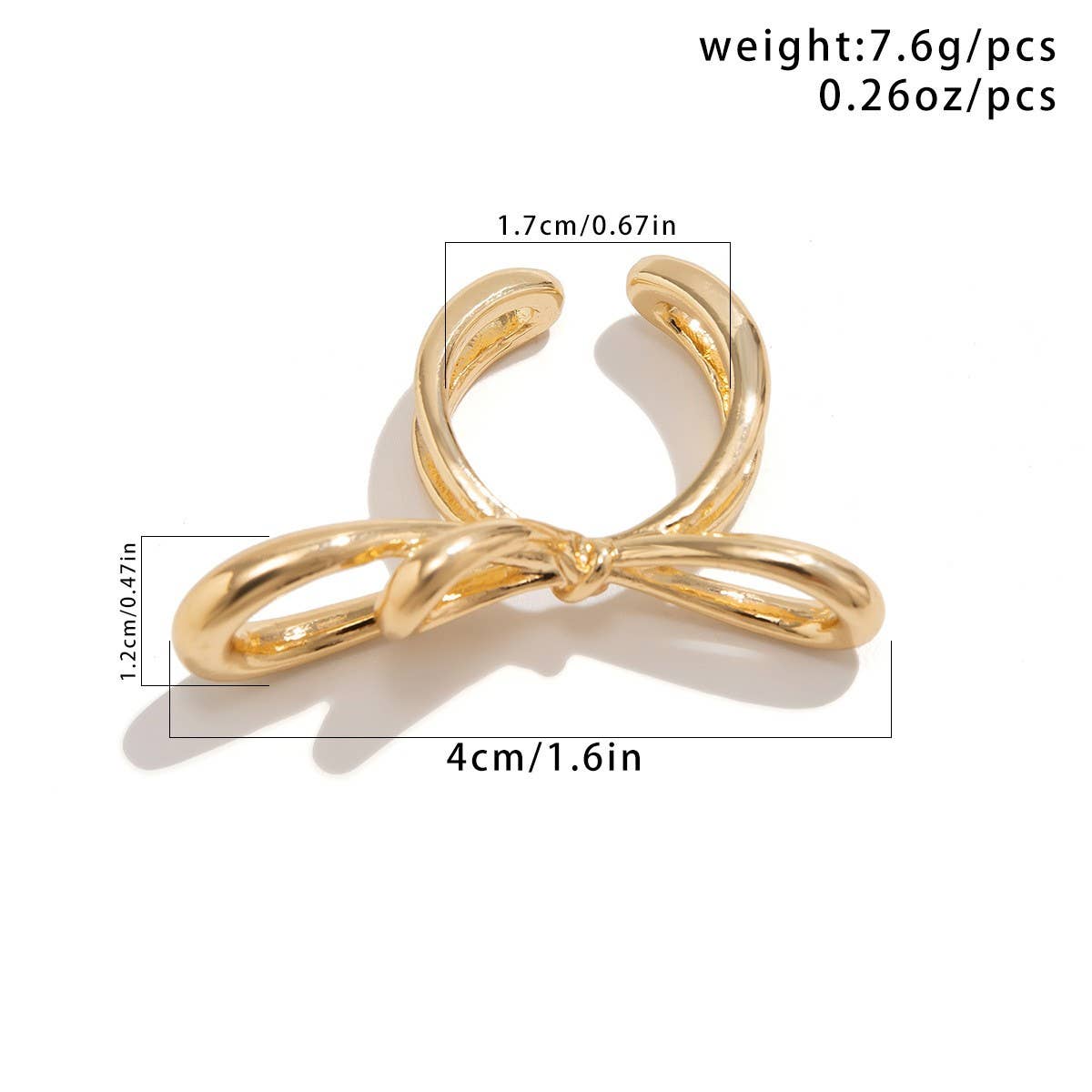 SIMPLE ASYMMETRICAL STATEMENT FRENCH RING
