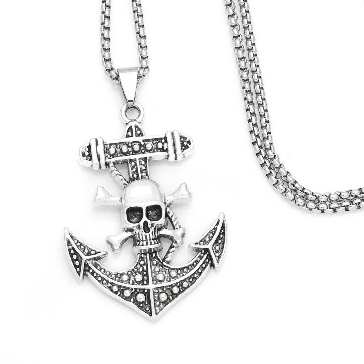 PERSONALIZED HIP-HOP PIRATE SKULL PENDANT NECKLACE_CWAJE0971