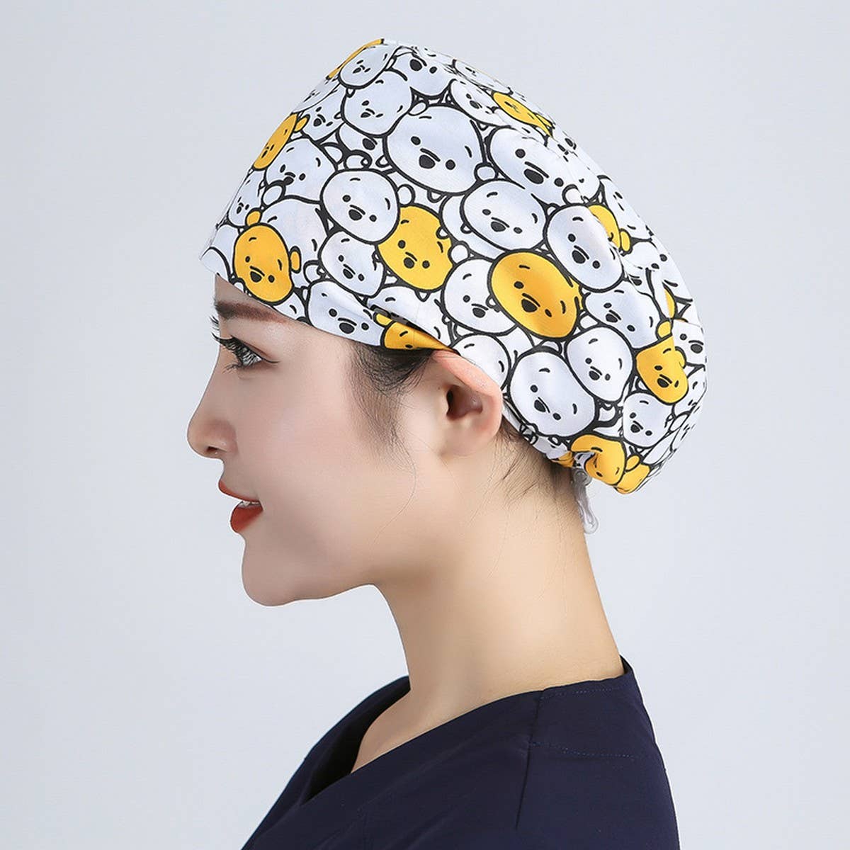 NURSE CAP OPERATING ROOM ADJUSTABLE ROUND CAP_CWAH3336