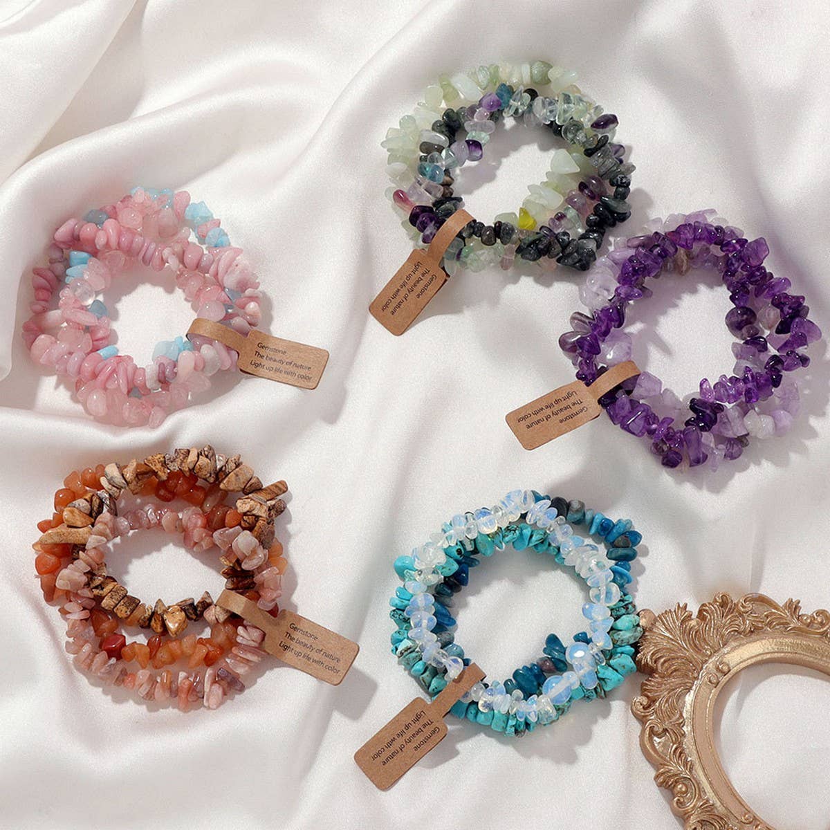 CWAJE4296_VINTAGE IRREGULAR GRAVEL THREE-PIECE BRACELET