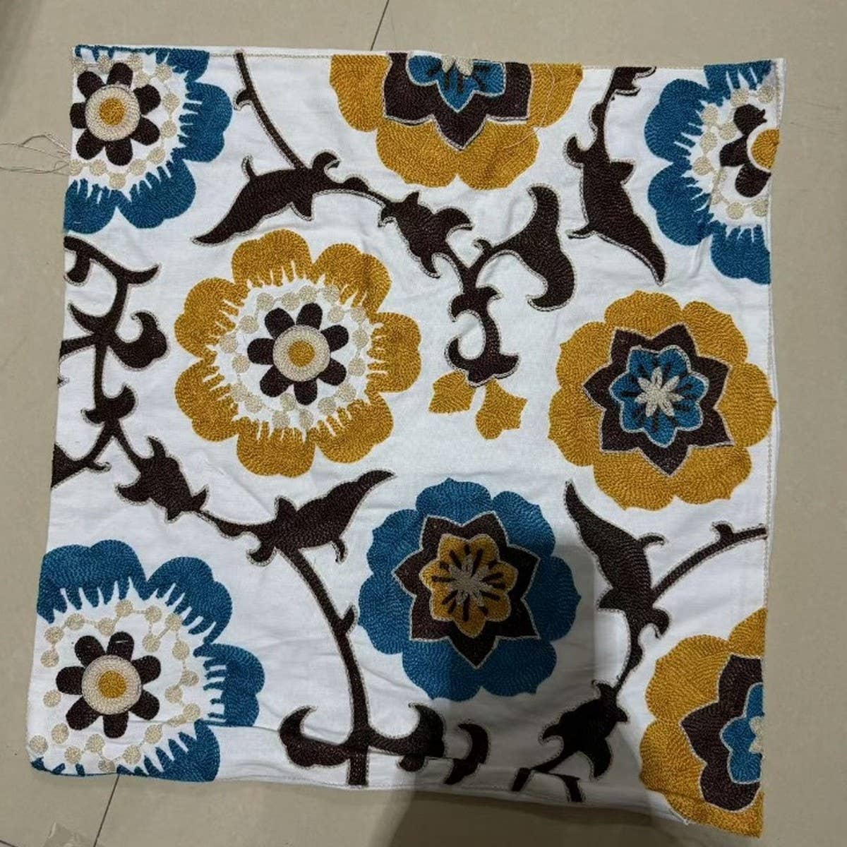 Luxury Embroidered Throw Pillow Cover for Sofa/Bed