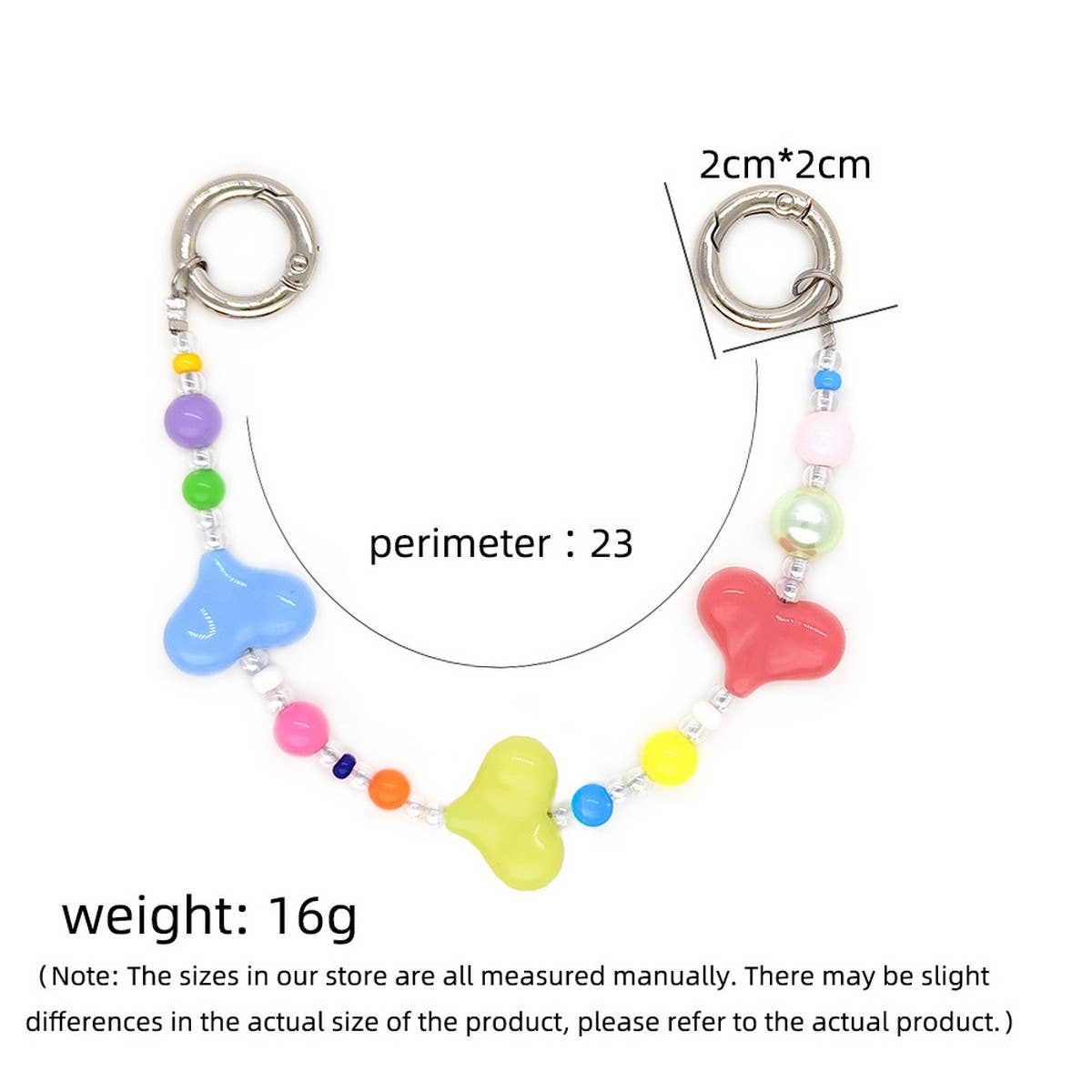 CWMM8691_DOPAMINE LOVE SIMPLE MOBILE PHONE BEADED CHAIN