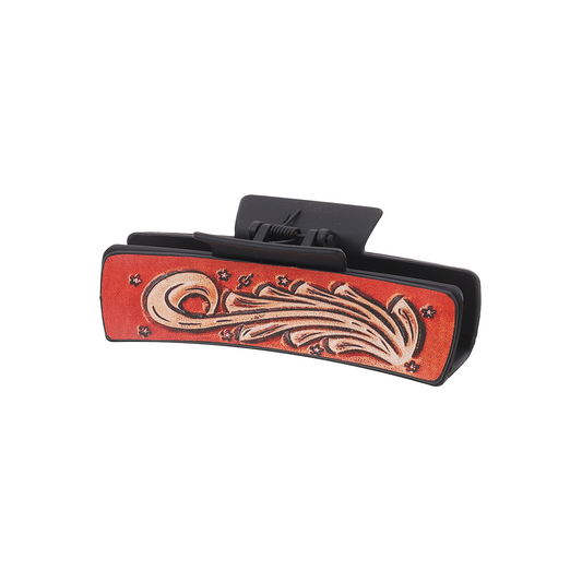 WESTERN COWBOY STYLE PU LEATHER HAIR CLIP LARGE