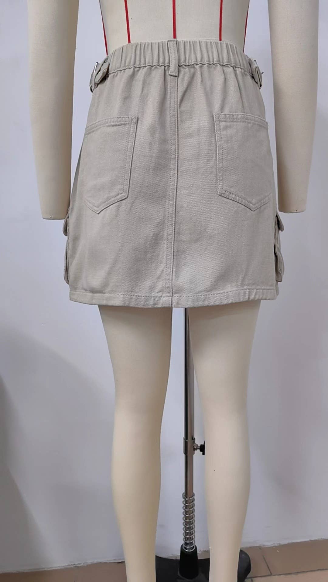 TRENDY DENIM SKIRT WITH POCKET CARGO