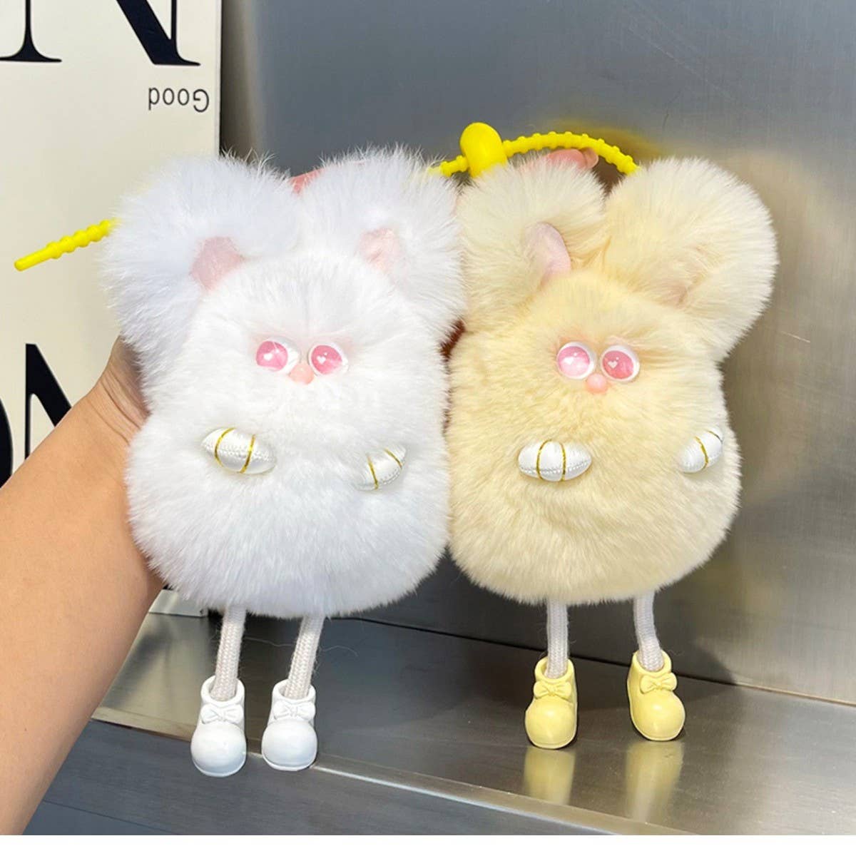 CUTE PLUSH BUNNY CAR KEYCHAIN BAG PENDANT