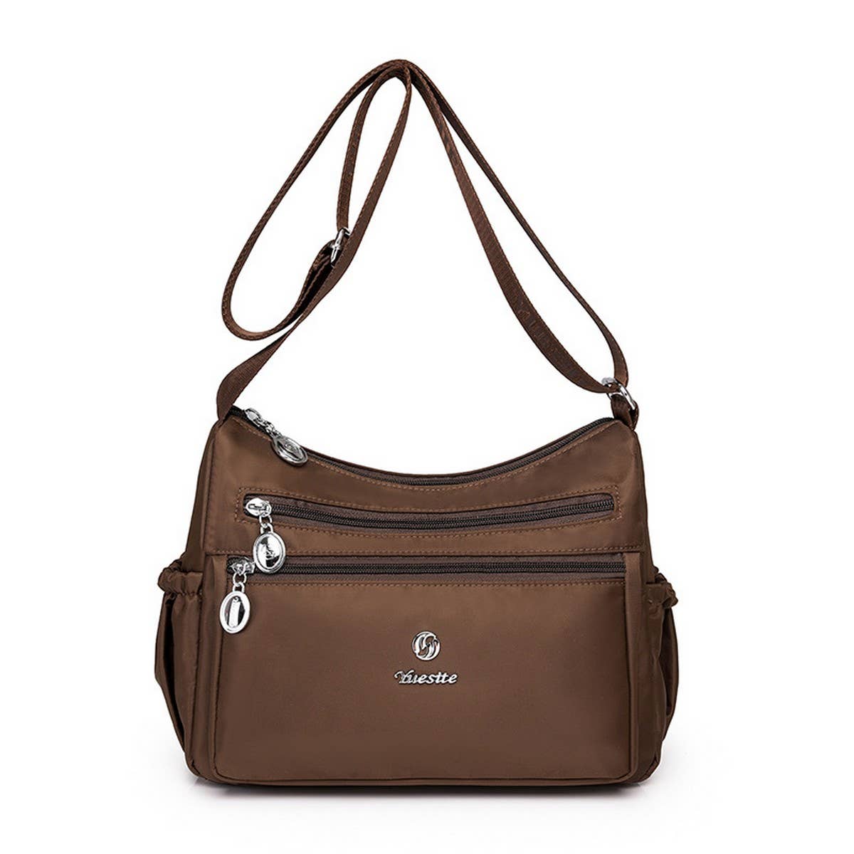 LIGHTWEIGHT WATER-REPELLENT NYLON SHOULDER BAG_CWAB3502