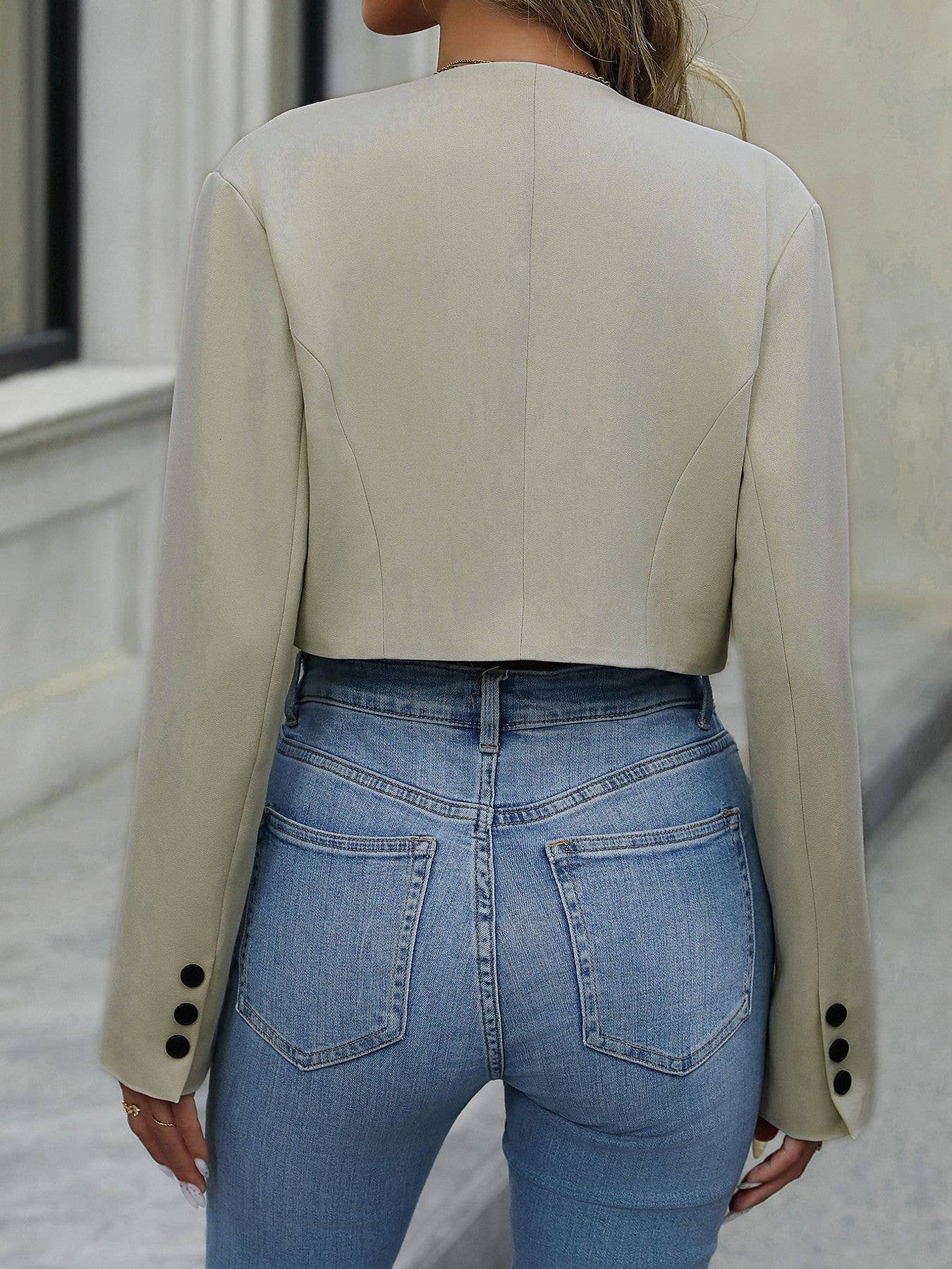 SOLID COLOR SHORT SOLID COLOR SUIT JACKET