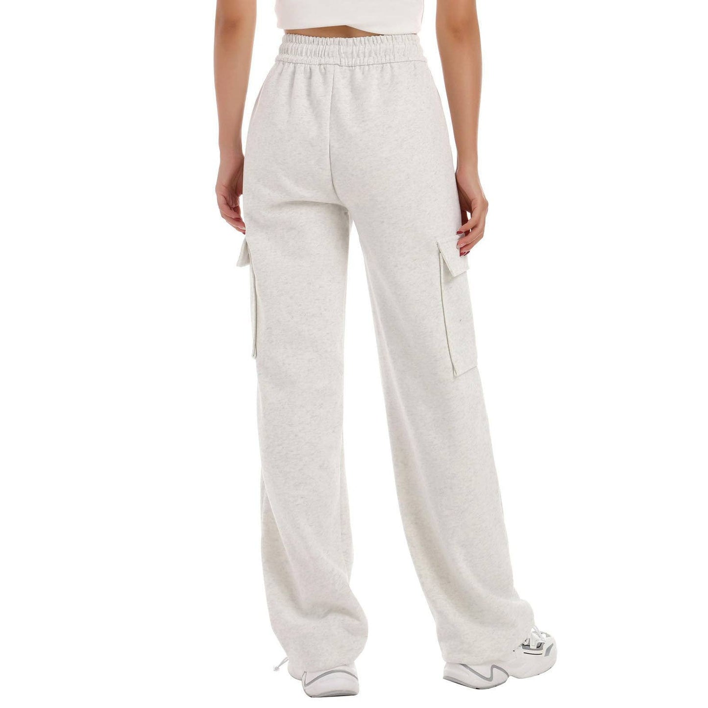 BELTED COMMUTER STRAIGHT-LEG SWEATPANTS